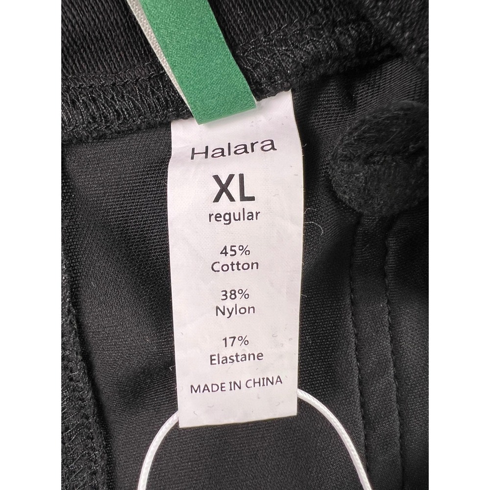 Halara High Waisted Crossover Flare Pants Black XL Regular NWT 4 Pockets Stretch - Picture 5 of 5
